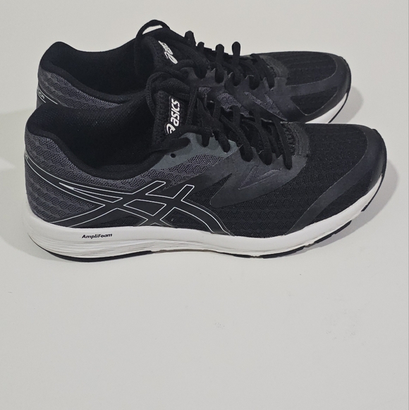 Asics Women's Amplica Black Gray Running Shoes Size 7 1/2 - Picture 2 of 13
